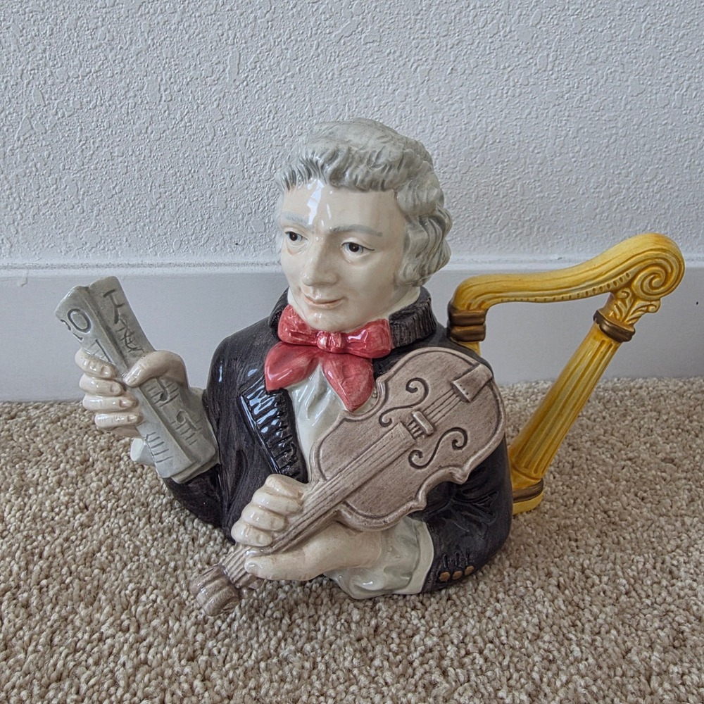 Fitz and Floyd Mozart Teapot Musical Maestros Limited Edition 1993 Composer 503